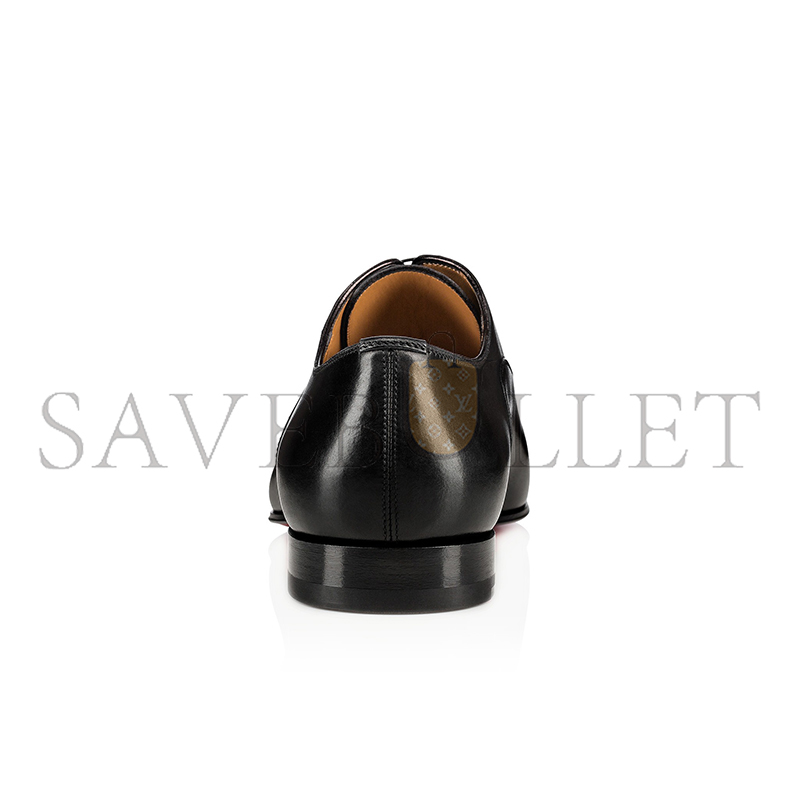 CHRISTIAN LOUBOUTIN GREGGOLACE UP SHOES PATINATED CALF LEATHER BLACK MEN 1150376BK01 CHRISTIAN LOUBOUTIN GREGGOLACE UP SHOES PATINATED CALF LEATHER BLACK MEN 1150376BK01